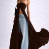 3bf78fea-3df3-4cf1-9420-af2a116eefec Brown Halter Maxi Dress – Open Front Elegant Statement Dress